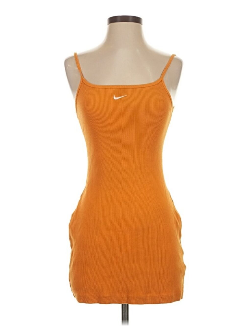 Nike Orange Ribbed Knit Mini Dress